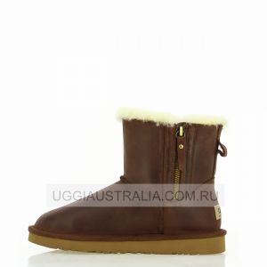Double Zip Nubuk Chestnut