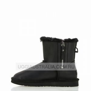 Double Zip Nubuk Black