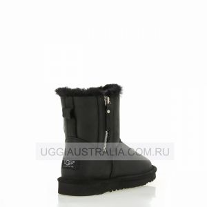Double Zip Nubuk Black