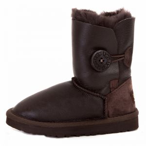 Ugg Kids Bailey Button Metallic Chocolate