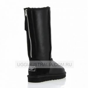 Ugg Tall Zip Metallic Black