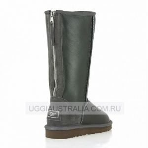Ugg Tall Zip Metallic Grey