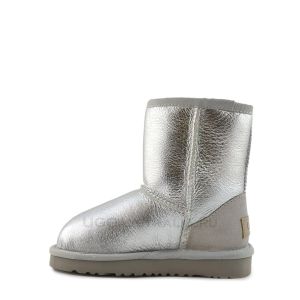 Детские Ugg Short Metallic Silver