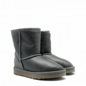 Детские Ugg обливные Classic Short Metallic Grey