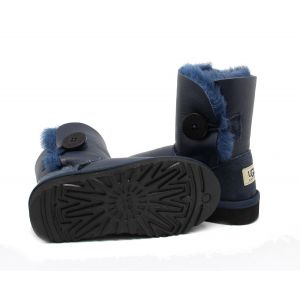 Детские Ugg Bailey Button Metallic Navy
