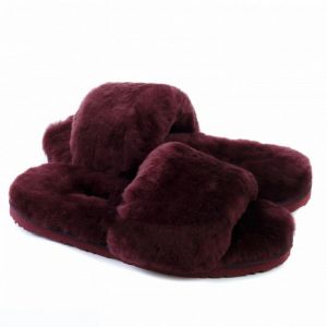 Ugg Fluff Slide Slippers CHOCOLATE