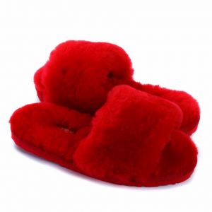 Ugg Fluff Slide Slippers RED