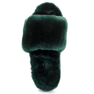 Ugg Fluff Slide Slippers DARK GREEN