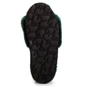 Ugg Fluff Slide Slippers DARK GREEN