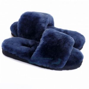 Ugg Fluff Slide Slippers NAVY
