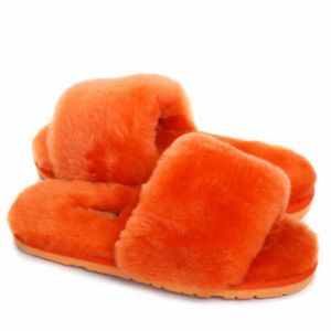 Ugg Fluff Slide Slippers ORANGE
