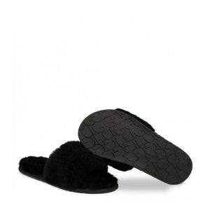 Ugg Fluff Slide Slippers BLACK