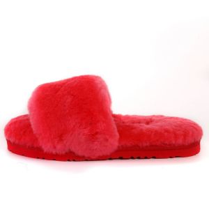 Ugg Fluff Slide Slippers WATERMELON RED
