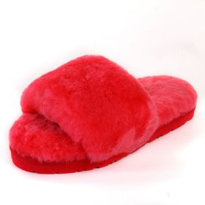 Ugg Fluff Slide Slippers WATERMELON RED