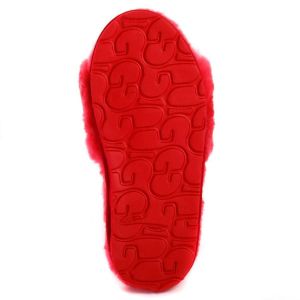 Ugg Fluff Slide Slippers WATERMELON RED