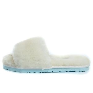 Ugg Fluff Slide Slippers WHITE