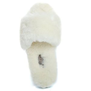 Ugg Fluff Slide Slippers WHITE