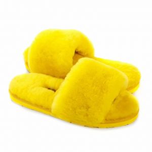 Ugg Fluff Slide Slippers YELLOW