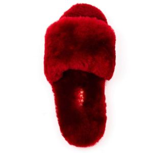 Ugg Fluff Slide Slippers BORDO