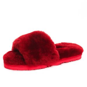 Ugg Fluff Slide Slippers BORDO