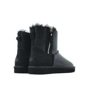 Ugg Men Mini Double Zip Metallic Black