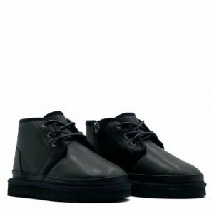 Kids Neumel Zip Leather Black
