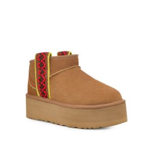 Ugg Ultra Mini Braid Platform Chestnut