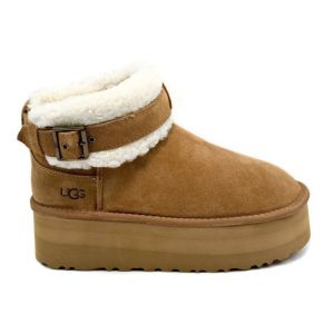 UGG BELTED ROLLER PLATFORM CHESTNUT