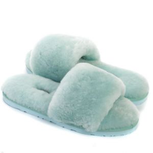 Ugg Fluff Slide Slippers Lake Blue