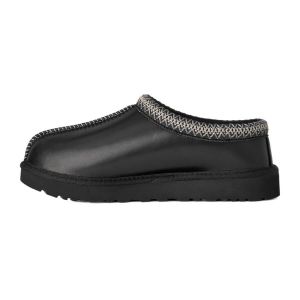 Tasman Slippers Leather Regen Black