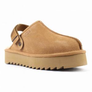 Goldenstar Clog Platform Chestnut